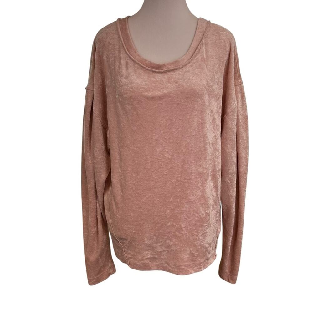 Wee The Free Milan Blush Velvet Top Size Medium
